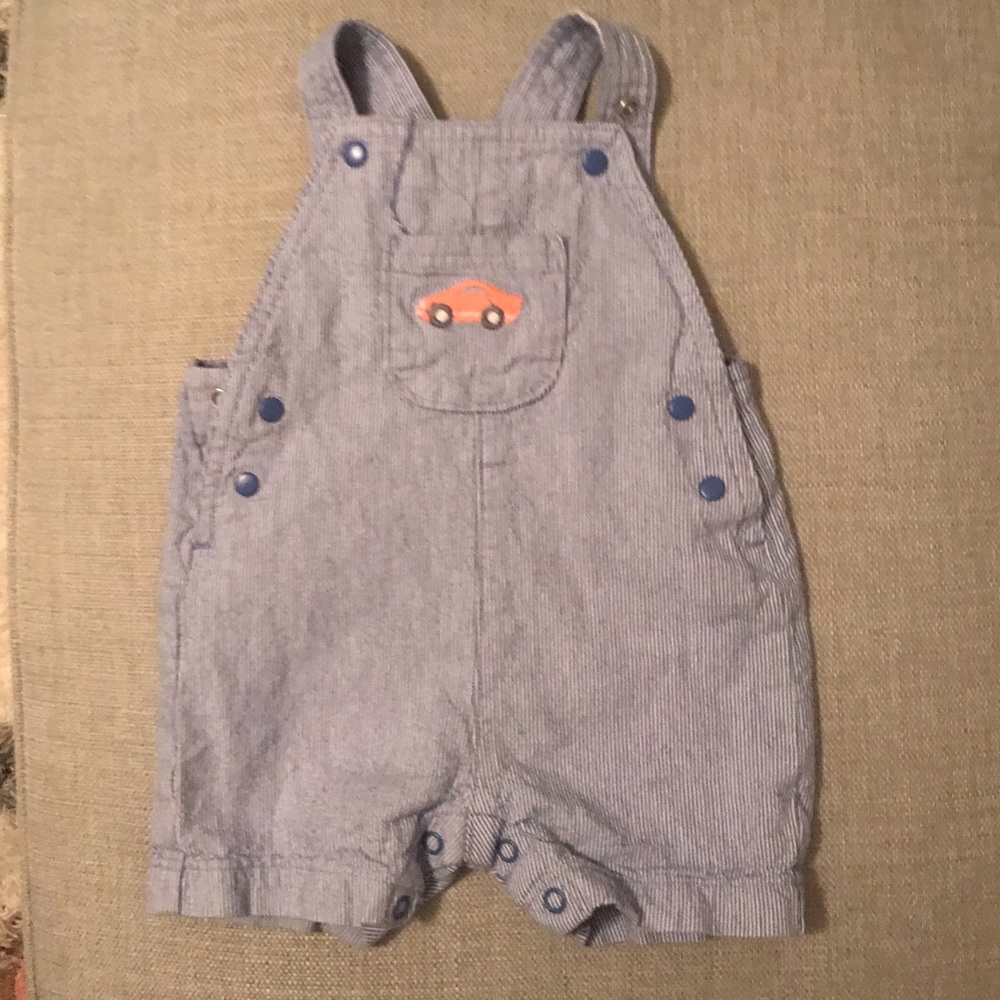Carter’s blue striped overalls